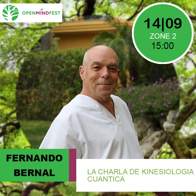 Folleto de la ponencia sobre kinesiologia cuantica que dará Fernando Bernal en el OpenMindFest